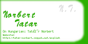 norbert tatar business card